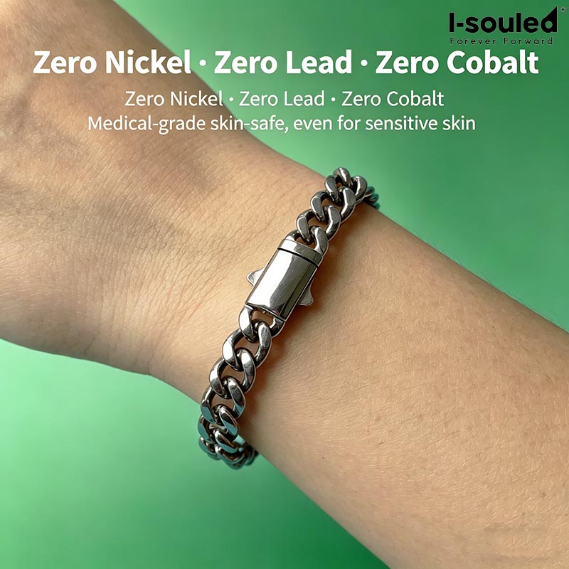 Ceramic Link Bracelet - سوار من التيتانيوم الصلب بسمك 7