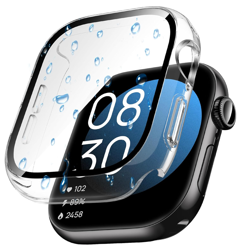 Smartwatch Band Accessories - غطاء زجاجي + حافظة لساعة أبل