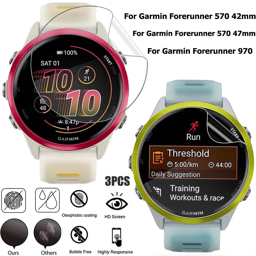 1-3 قطع من طبقة الهيدروجيل لسا - مراجعة Garmin Smartwatch Accessories وسعره