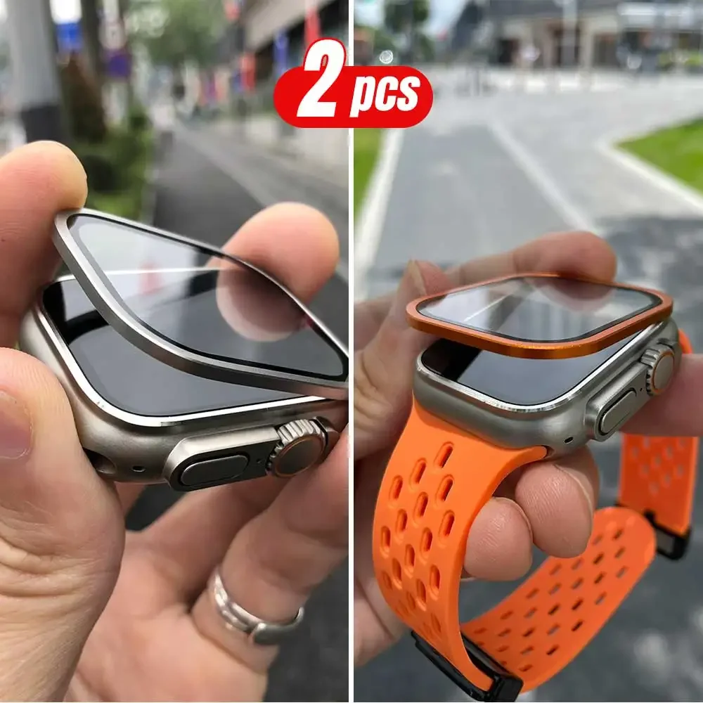 2 قطعة إطار معدني من التيتانيو - مراجعة Smartwatch Straps & Accessories وسعره