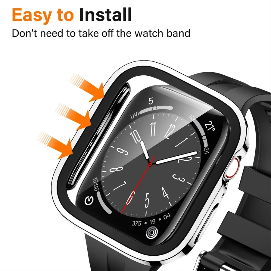 زجاج + غطاء لساعة أبل سلسلة 9  - مراجعة Garmin Smartwatch Accessories وسعره