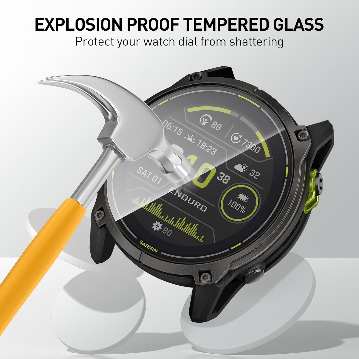 أفلام زجاجية مقواة لساعة Garmi - مراجعة Garmin Smartwatch Accessories وسعره