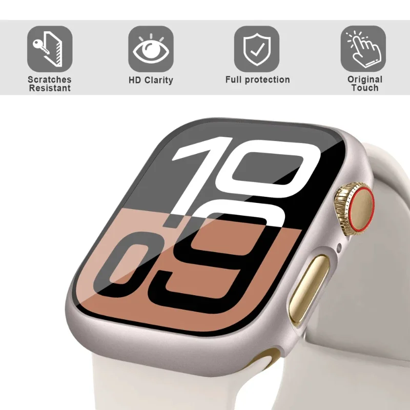زجاج + حافظة لساعة أبل 45 مللي - مراجعة Smartwatch Band Accessories وسعره