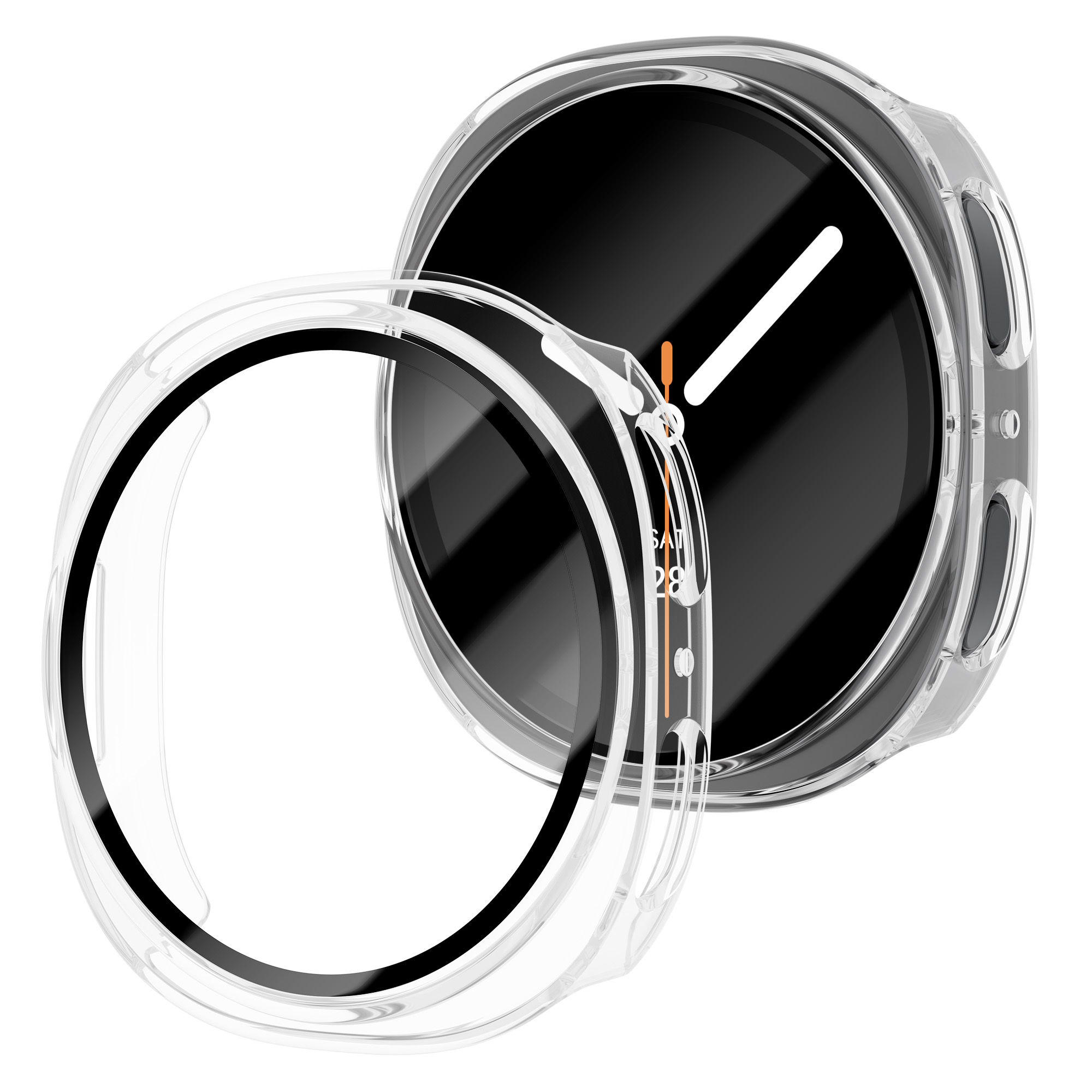 حافظة من الزجاج المقسى + PC لس - مراجعة Smartwatch Band Accessories وسعره