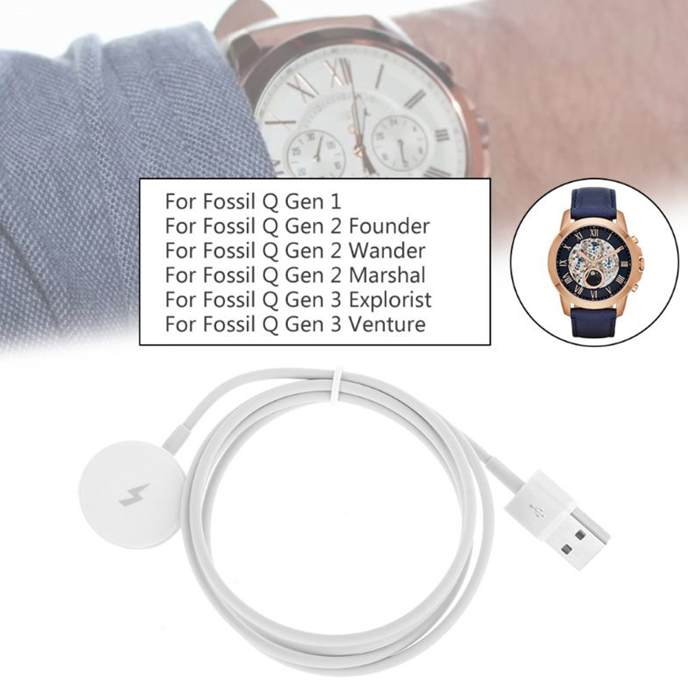 كابل شحن للساعات، قاعدة شحن US - مراجعة Fossil Smartwatch Accessories وسعره