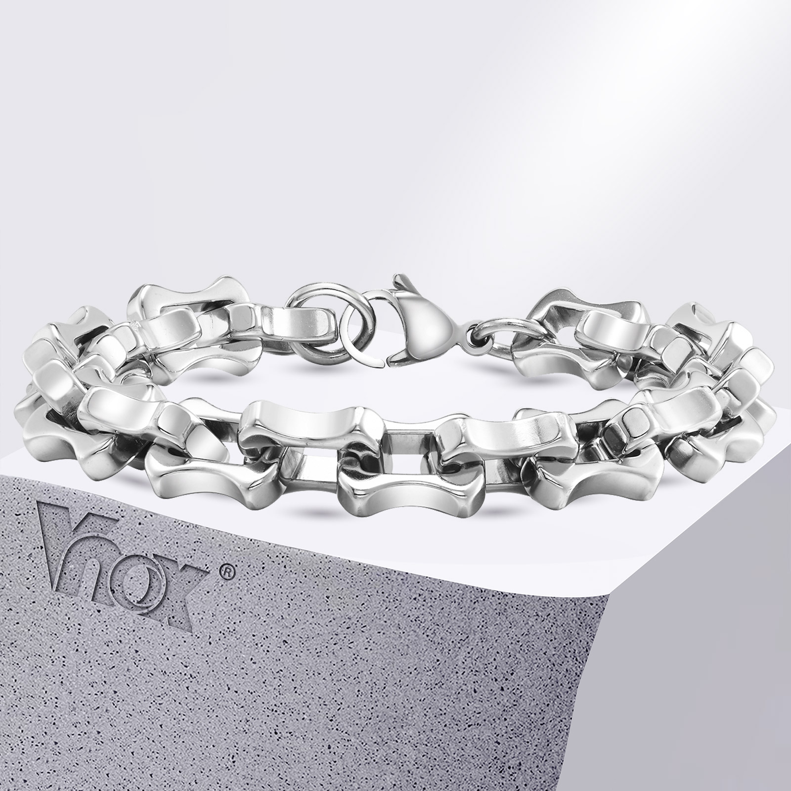 أساور سلسلة Vnox الثقيلة الجري - مراجعة Ceramic Link Bracelet وسعره