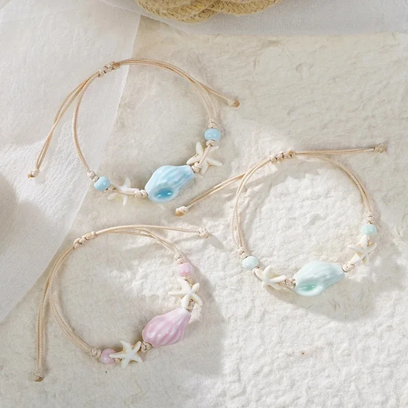 البوهيمي محارة نجم البحر قذائف - مراجعة Ceramic Link Bracelet وسعره
