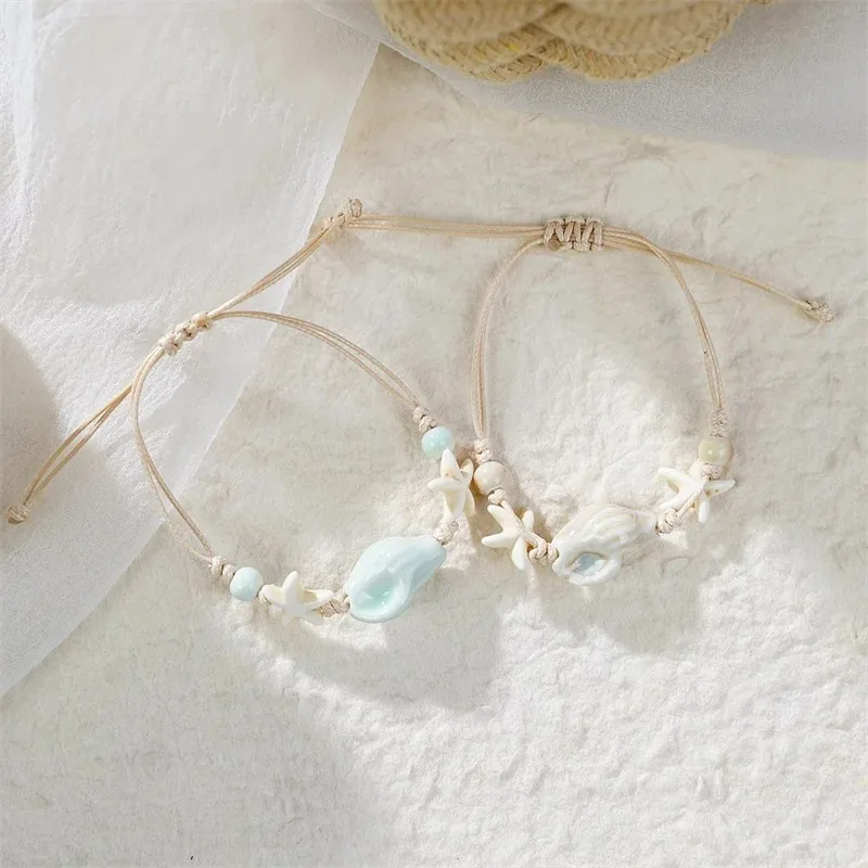 البوهيمي محارة نجم البحر قذائف - مراجعة Ceramic Link Bracelet وسعره