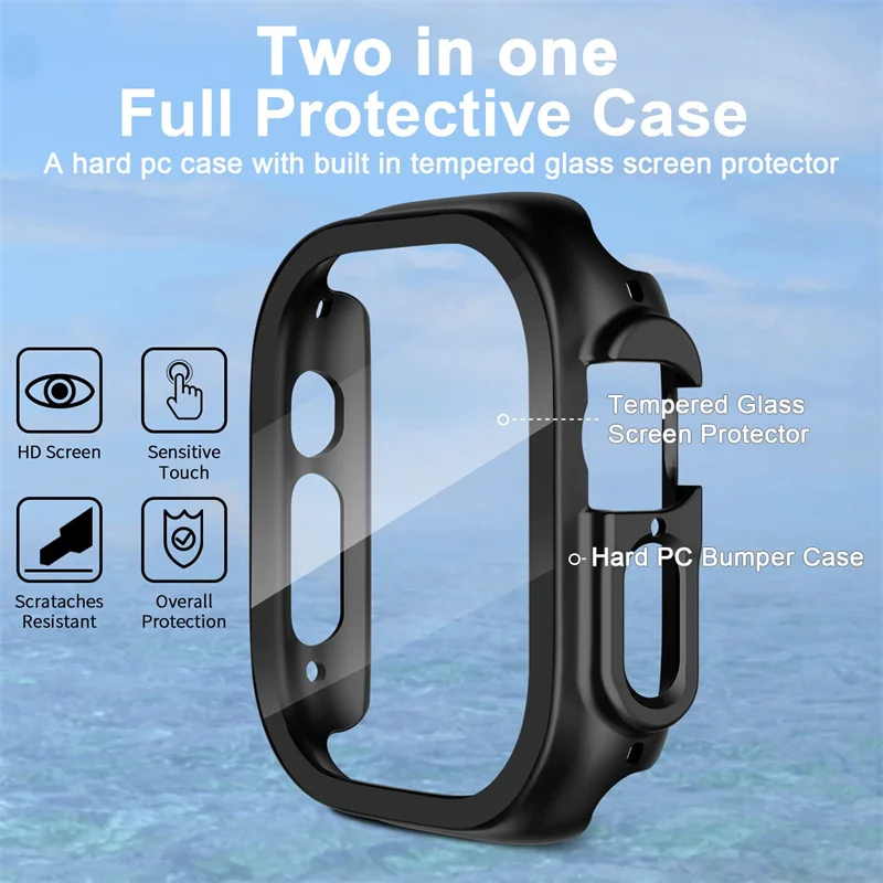 زجاج + حافظة لساعة أبل الترا 4 - مراجعة Smartwatch Band Accessories وسعره
